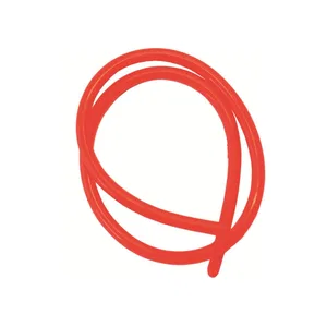 Gummislange Fluo Rød 3,0 mm 80 cm