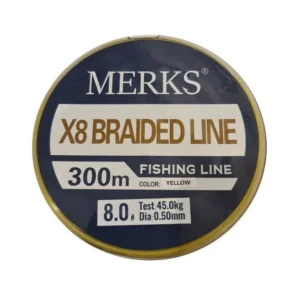 Merks Multifilament Yellow 300m 8X Braided